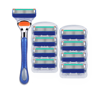 手动剃须刀刮胡刀五层剃须刀片德国男锋利非电动刮毛刀头刀架