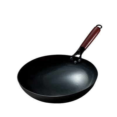 正品章丘手工铁锅官方旗舰店熟铁炒菜锅家用无涂层不粘锅老式炒锅