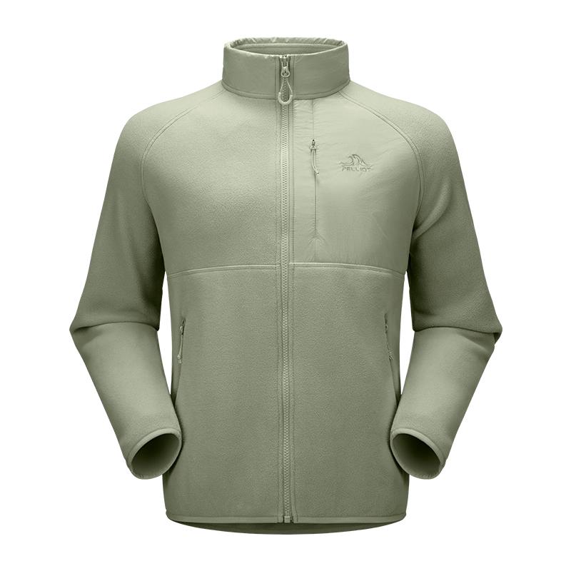 伯希和户外Polartec200抓绒衣男款秋季轻暖防风冲锋衣内胆登山服