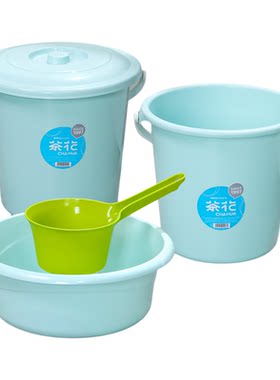 补贴15%丨茶花塑料水桶脸盆套装