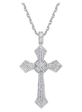 十字架锁骨链PRINGXY莫桑石女