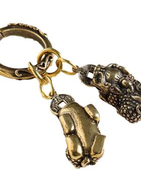 龙虎山直发公母一对貔貅钥匙扣挂件道家转运招财法器随身守财吊坠