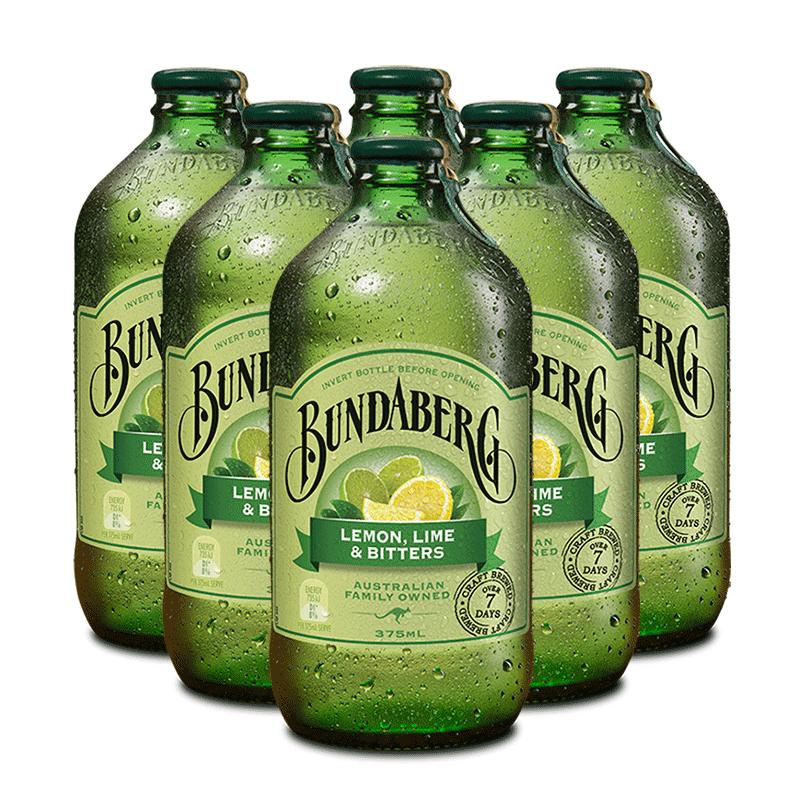 澳洲進(jìn)口賓得寶Bundaberg青檸味氣泡水果汁汽水飲料6瓶整箱裝飲品