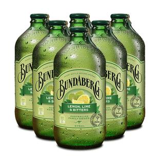 澳洲进口宾得宝Bundaberg青柠味气泡水果汁汽水饮料6瓶整箱装饮品