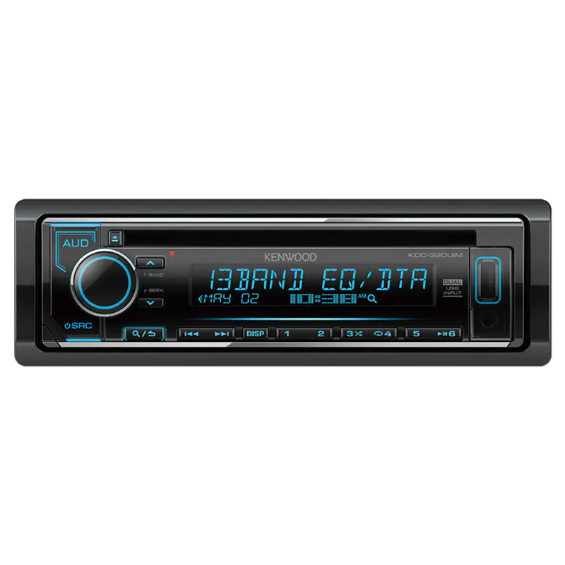 建伍KDC-320UIM車載CD主機(jī)主動(dòng)分頻延時(shí)24Bit內(nèi)置DSP無損音樂進(jìn)口