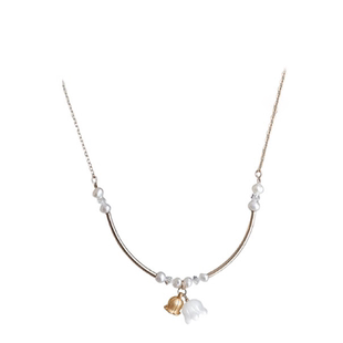 夏日微风/植物图鉴。原创铃兰珍珠项链手链纯银包金清新日韩ins女