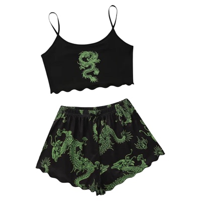 Thin sleeveless camisole sleepwear for women薄款无袖吊带睡衣