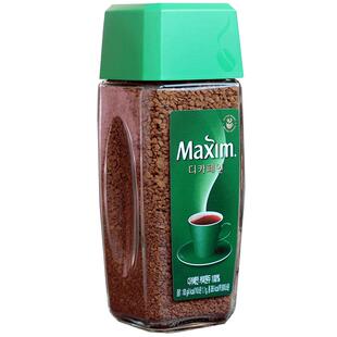 麦馨低咖啡因咖啡纯咖啡粉100g韩国MAXIM黑咖啡无添加蔗糖瓶装