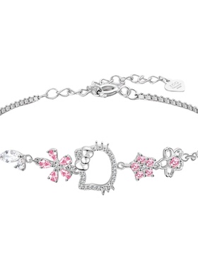 三丽鸥凯蒂猫手链纯银