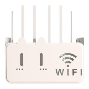 猫咪路由器置物架无线电视机顶盒路由器置物架壁挂免打孔收纳盒子