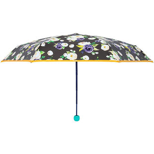 德国umbrella天蓝五折晴雨伞UPF50+防晒防紫外线便携折叠遮阳伞女