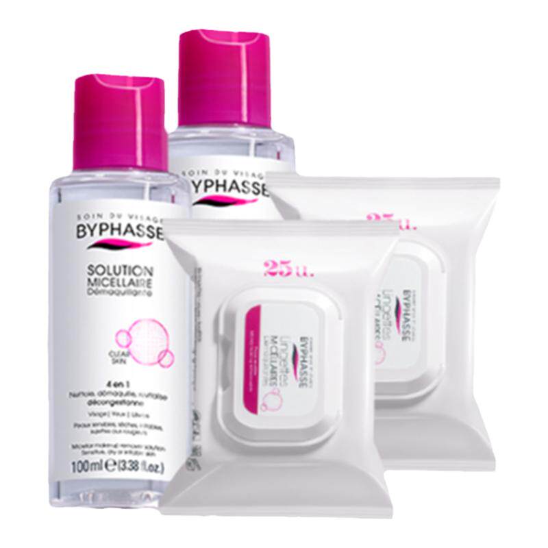 【旅行便携装】蓓昂斯卸妆水100ml*2卸妆湿巾25片*2组合官方正品