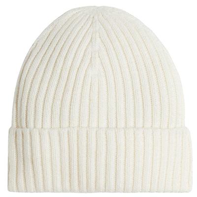 HM女士帽子冬季罗纹针织简约保暖时尚豆豆帽1294109