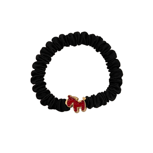 马年高马尾洋气小肠发圈女本命年发饰红色头绳不伤发儿童新年发绳