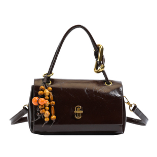 美拉德包包女式2025新款超火小众复古手提邮差包高级感单肩斜挎包