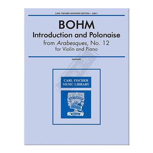 卡尔伯姆 引子与波罗乃兹舞曲 小提琴和钢琴 费舍尔乐谱书 Carl Bohm Introduction and Polonaise Violin and Piano S3811