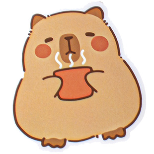 熊猫胖达贴纸颜值高水豚卡通可爱小图案贴画异形学生奖励贴自粘平板行李箱手机壳DIY装饰墙面咕卡手账素材包