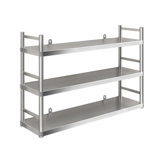 不锈钢吊架厨房置物架3层微波炉挂式墙壁上调料架2饭店收纳货架子