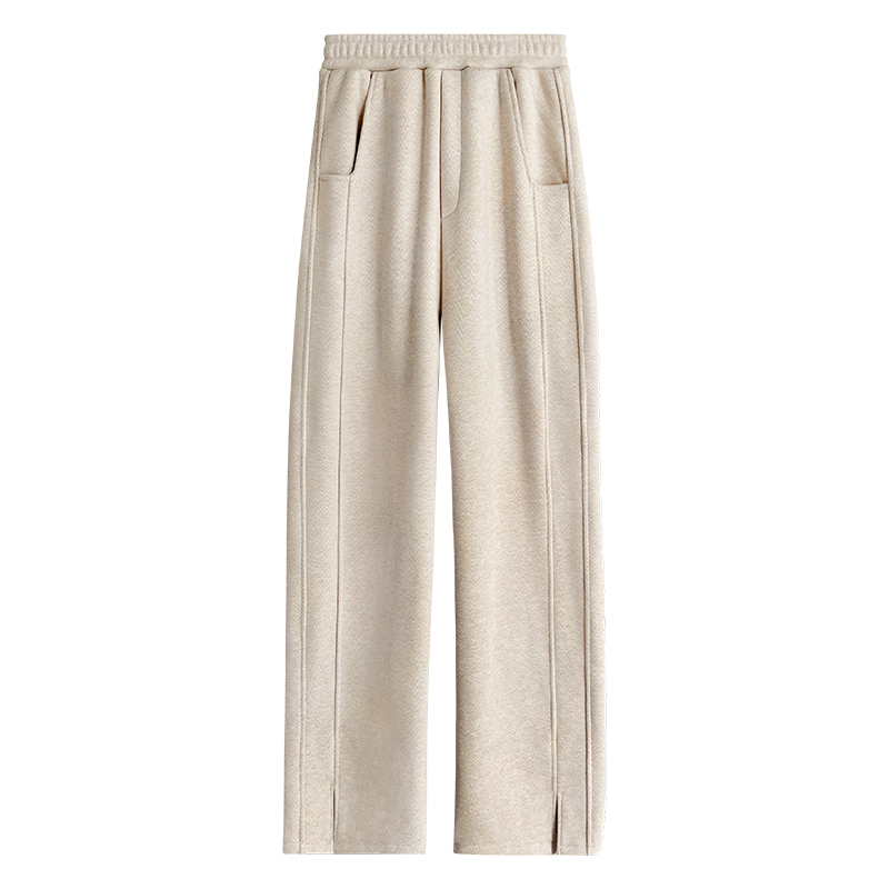 羊呢裤子阔腿裤