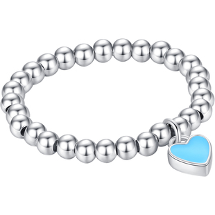 MODIAN摩典S925纯银甜美爱心珐琅戒指女韩版百搭光珠可调节食指戒