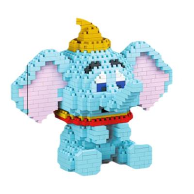 积木狮子王米奇小飞象小颗粒微型