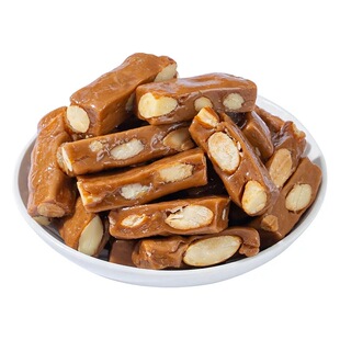 海盐巴旦木太妃糖坚果法式杏仁花生酥糖软糖果焦糖味坚果年货零食