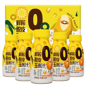 亲耕鲜榨玉米汁脱皮玉米汁230克*8瓶即食水果植物无添加膳食饮品