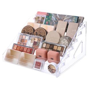 透明阶梯置物架香水眼影摆摊陈列小摆件多功能收纳架亚克力展示架
