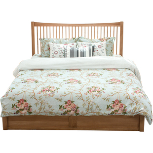 治木工坊全实木储物床1.5米1.8米简约现代橡木液压床主卧室箱体床