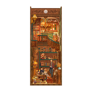 同趣拼装感应书立福尔摩斯侦探社diy手工小屋场景模型生日礼物男