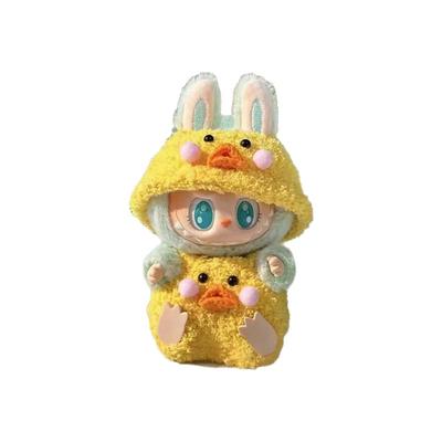 可口可乐labubu坐坐派对娃衣搪胶二代拉布布春野衣服坐姿服饰玩偶