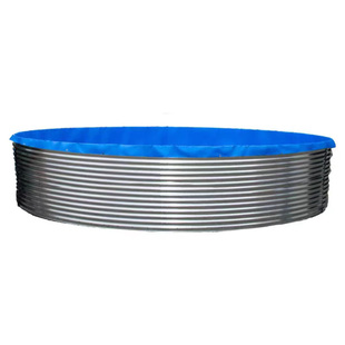 镀锌板帆布鱼池圆形加厚刀刮布养殖池大型高密度大容量果园蓄水池