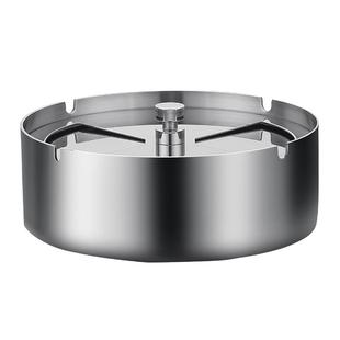 不锈钢大烟灰缸创意ins风个性欧式潮流家用高档客厅带盖防飞灰