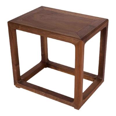 中式实木方凳原木榫卯结构小凳子新中式全实木矮方凳胡桃木茶桌凳
