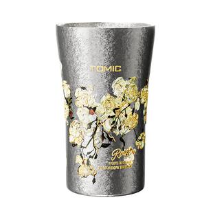 tomic特美刻梵高钛杯双层隔热饮料啤酒杯轻量化户外露营纯钛水杯