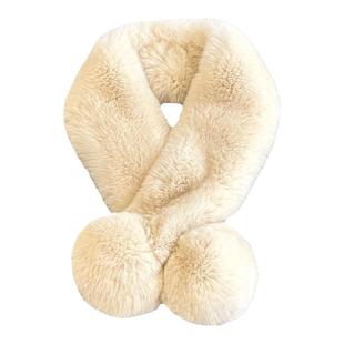 韩版新款皮草围巾女冬季纯色双面加厚整皮獭兔毛围脖气质百搭保暖