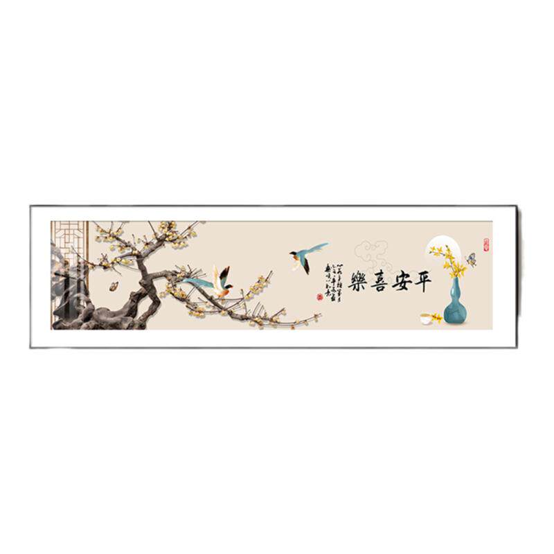 包安装新中式卧室床头挂画主卧