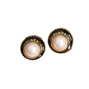 【疯人院】晓来谁染霜林醉？法式复古珍珠耳饰耳环耳钉耳夹中古女