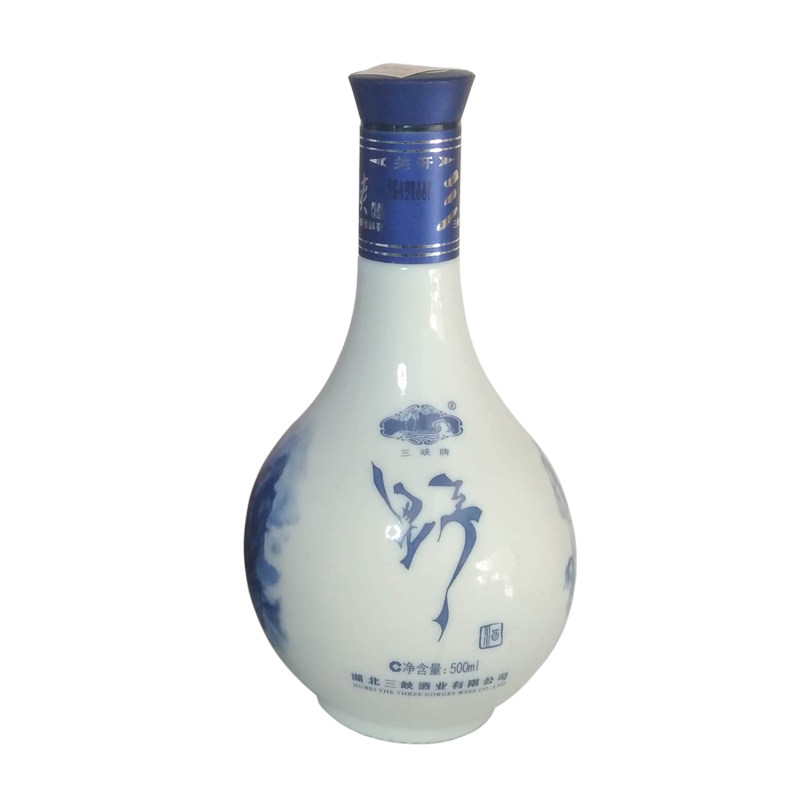 三峡牌清香型52度蓝色野酒白酒