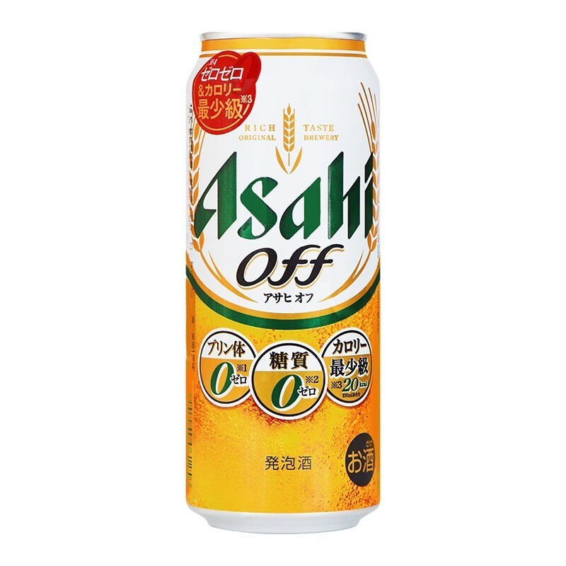 日本原装进口Asahi/朝日off极乐啤酒500ml*24罐整箱装零嘌呤