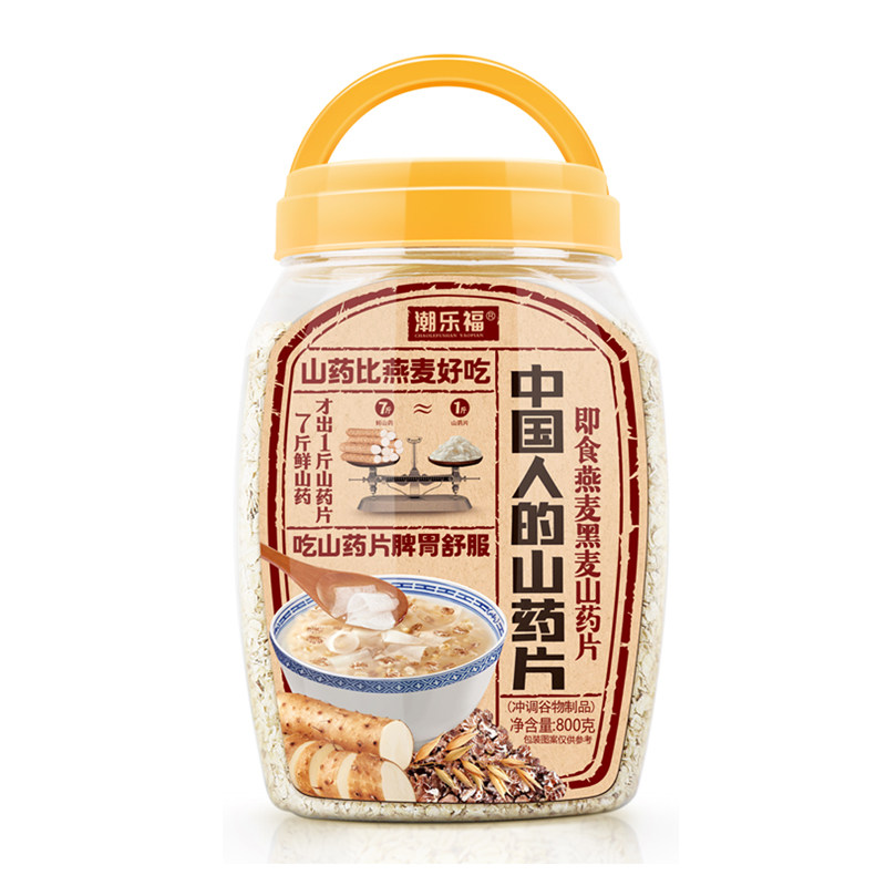 潮乐福即食黑麦燕麦山药片无蔗糖