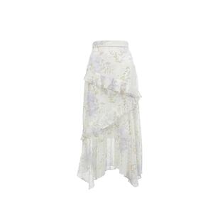 tq区绫致Vero Moda连衣裙25春夏荷叶边吊带印花度假长裙半身裙