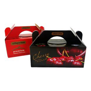 高档手提樱桃包装箱2斤装车厘子礼品盒水果包装盒纸箱袋空盒子