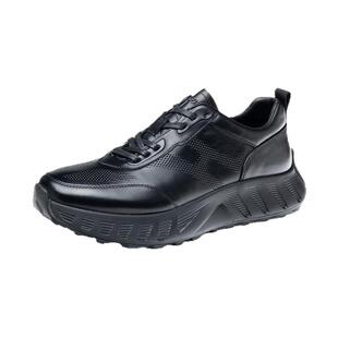 哈森男鞋2026春季新款真皮商务休闲皮鞋男士牛皮软底运动鞋子透气