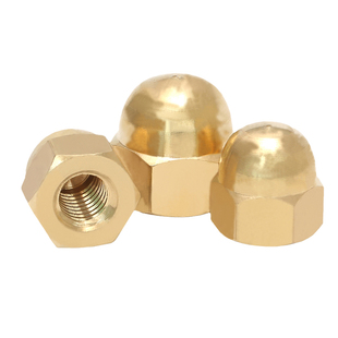 铜盖形螺母铜盖型螺帽黄铜家用装饰球头螺母M3M4M5M6M8M10M12M16