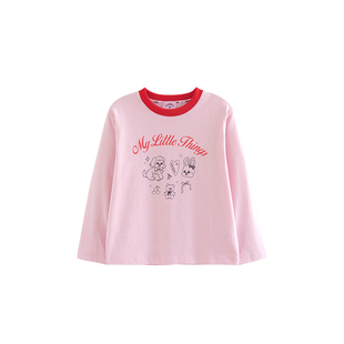 ILOVEJ韩国童装男童女童纯棉T恤卡通印花长袖上衣春秋款/JXFTO21