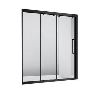 德国进口淋浴房三联动移门纳米易洁非玻璃亚克力隔断屏风冲凉房