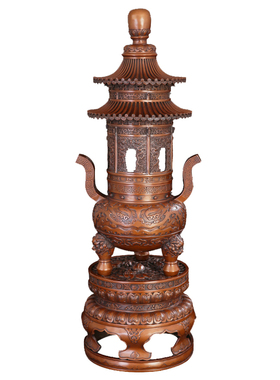 办公室铜鼎紫铜香薰炉家用