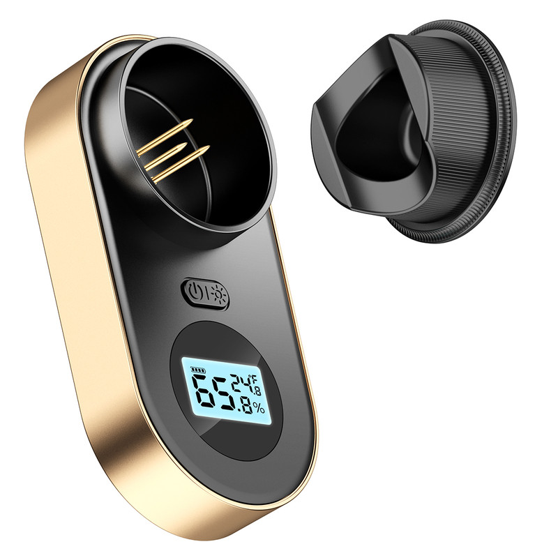 雪茄湿度测量仪三针探测 温湿度双模式 长续航充电雪茄专用湿度计