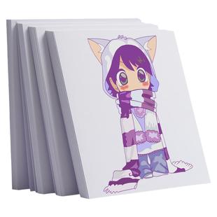 马克笔专用纸正方形卡纸漫画纸彩铅油画棒手绘纸荷兰白卡10CM15CM20cm25cm30cm厘米美术画画素描专用白色卡纸